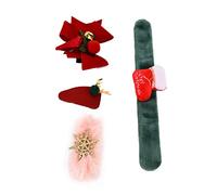 Stylebest Braccialetti Natalizi Schiaffo per Bambini, Braccialetto a | Materiale in Feltro, Lanugine Confortevole, Bomboniera per le Feste, Si Avvolge Saldamente Attorno Al Polso