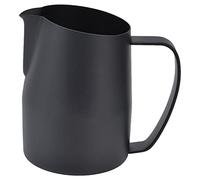 Stylebest Brocca per Schiuma di Latte Addensata Resistente Acciaio Inossidabile 304 per Barista Domestico da 450 Ml (Nera)