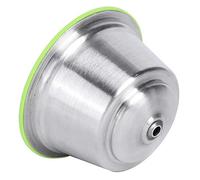 Stylebest Capsula caffè Ricaricabile in Acciaio Inossidabile per, Coperchio in Silicone Ecologico, per gli Amanti del caffè (Verde)