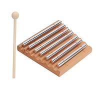 Stylebest Carillon Energetico Carillon Manuale con Mazzuolo Bellissimo Strumento a Percussione a 7 Toni per la Gestione della olore Legno di Faggio 16,8 X 15 X 13 Cm