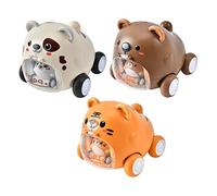Stylebest Catapulta Auto Giocattoli Simpatico Cartone Animato Animale Espulsione Attrito Auto per Bambini Plastica 1 unità (Confezione di scatole per finestre 3 tipi Standard)