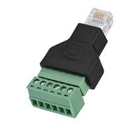 Stylebest Connettore Adattatore Maschio RJ12 6P6C per Dispositivi Ethernet, Spina Terminale a Vite Compatta a 6 Pin, Plastica Resistente, 1 Pezzo