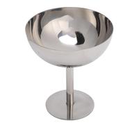 Stylebest Coppa per Gelato con Piede Elegante Ciotola da Dessert in Acciaio Inossidabile per Feste e Riunioni 6x11x10 Cm