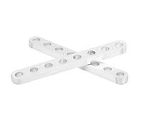 Stylebest Coppia di Travi Piatte con Struttura Robotica 8 Fori Design Durevole per Progetti di Robotica Educativa Alluminio 4 X 8 X 64 Mm