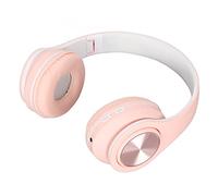 Stylebest Cuffie Bluetooth con Riduzione del Rumore Cuffie Wireless Eleganti Sopra L'orecchio con Luce Colorata per Giochi e Musica (Roseo)