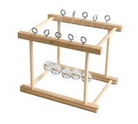 Stylebest Culla di Newton Esperimento Scientifico Giocattolo per Bambini Giocattolo Educativo per L'apprendimento della Fisica Modello Fai da Te 6 Anni e Oltre Cornice in Legno con Sfere di Vetro