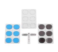 Stylebest Cuscinetti Ammortizzatori per Batteria, Set Silenziatore per Batteria in Silicone con Funzione di Fissaggio per Kit Batteria e Rullanti, Include 3 Colori 18 Pezzi e 1 Chiave per