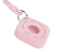 Stylebest Custodia Protettiva in Silicone Quadrata Cava con Cinturino per Localizzatore IOS, Resistente e Impermeabile, Facile da Trasportare in Viaggio, Materiale Morbido Non Tossico (Rosa)