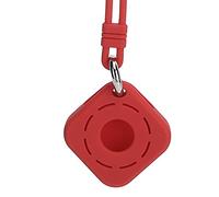 Stylebest Custodia Protettiva in Silicone Quadrata Cava con Cinturino per Localizzatore IOS, Resistente e Impermeabile, Facile da Trasportare in Viaggio, Materiale Morbido Non Tossico (Rosso)