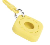 Stylebest Custodia Protettiva in Silicone Quadrata Cava con Cinturino per Localizzatore IOS, Resistente e Impermeabile, Facile da Trasportare in Viaggio, Materiale Morbido Non Tossico (Gialla)