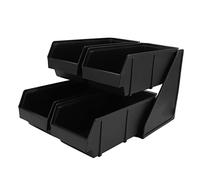 Stylebest Dispenser per caffè, grande capacità, per caffetterie e ristoranti, in plastica di alta qualità e acciaio inossidabile (4 griglie)
