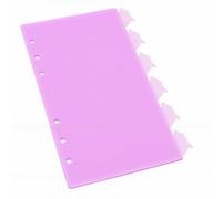 Stylebest Divisori A6 a Fogli Mobili con Design Dolphin Index (Viola) | Materiale PP resistente, compatibilità a 20 fori, organizzazione elegante per i pianificatori