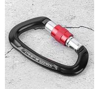 Stylebest Durevole Moschettone per Arrampicata su Roccia Ad Alta Resistenza con Funzione di Bloccaggio Automatico per Zaino in Spalla e attività All'aperto 25KN (Nera)