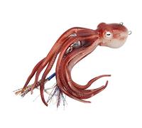 Stylebest Esca Artificiale per Pesca di Calamari con Inchiostro Compresso per la Pesca in Mare, Materiale TPE Rosso da 300 G, Perfetta per Catturare Pesci Grossi