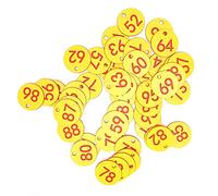 Stylebest Etichette per Alveari da 50 Pezzi Etichette per Cartelli Numerati Rotondi in ABS Marcatura Durevole Rossa e Gialla Brillante per L'apicoltura e la Gestione del Bestiame