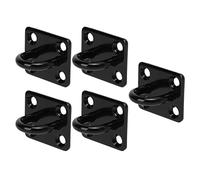 Stylebest Ganci da soffitto in acciaio inox, 5 pezzi, piastre ad occhio spesso per appendere piante e altalene, cuscinetto di carico nero da 3 mm (8 mm)