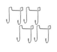 Stylebest Ganci per Doppia Porta in Acciaio Inossidabile con Cuscinetto Resistente per Organizzare Cappelli, Asciugamani, Asciugamani Nella Cucina del Bagno, 4 Pezzi