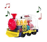 Stylebest Giocattoli Trasparenti per Treni per Attrezzi Elettrici, Giocattolo Educativo per Bambini con Musica e Luci Rotanti, per i Bambini Che Giocano e Apprendono