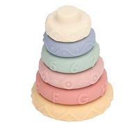 Stylebest Giocattolo con Anelli Impilabili, Torre Impilabile Colorata con Suoni per Bambini sopra i 6 Mesi, Divertimento Educativo in Silicone, 6 Pezzi