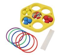 Stylebest Giocattolo da Biliardo per Lancio di Anelli per Feste All'aperto, Schiuma Galleggiante Leggera in Eva con 12 Palline e 12 Anelli, Divertimento per Bambini e Adulti