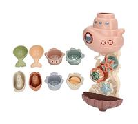 Stylebest Giochi da Bagno per Bambini Piccoli, Giocattoli Colorati per Vaschetta da Bagno con Ventose, Giochi D'Acqua per Compleanni e Uso Domestico, Plastica, 7 Pezzi