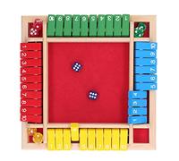 Stylebest Gioco da Tavolo con Dadi in Legno per 4 Giocatori Divertente Gioco di Apprendimento Matematico per Tavolo Familiare, Festa, Festa Materiale: Legno Dimensioni: 8,7 X 8,7 X 1,4 Pollici