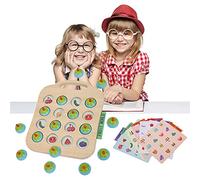 Stylebest Gioco di Scacchi con Memoria in Legno, Puzzle Educativo per Bambini - Migliora le capacità di Memoria e Osservazione - Materiale Sicuro e Non Tossico (Blu)