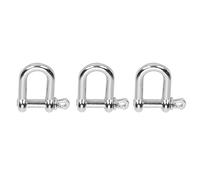 Stylebest Grillo a Forma di U con a D in Lega di Zinco, Grillo Ad Durevole per Braccialetti di Sopravvivenza in Paracord, 3 Pezzi, Lunghezza 3 Cm