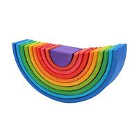 Stylebest Grimms Set di Blocchi Impilabili in Legno, Giocattolo Sicuro Ed Educativo per i più Piccoli, in Pino Colorato, 10 Pezzi