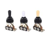 Stylebest Interruttore a Levetta per Chitarra a 3 Vie Controllo Flessibile Resistente Lega di Zinco per Chitarra Elettrica Set da 3 Pezzi (Nera)