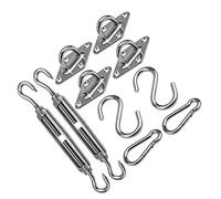 Stylebest Kit Hardware per Vela Parasole Connessione in Acciaio Inossidabile Resistente e Durevole per Uso Interno Ed Esterno Acciaio Inossidabile 304 2 Ganci 2 Ganci a S
