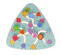 Stylebest Labirinto di Legno Giocattolo per L'apprendimento Precoce con Puzzle Colorati per Migliorare le capacità Cognitive dei Bambini Dai 3 Anni in su - Legno Massello, 9,1 X 8,7 X 0,9 Pollici