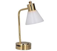 Stylebest Lampada da Tavolo per Casa delle Bambole in Scala 1:12 Squisita Luce LED Bianca Dorata per la Decorazione della Stanza in Miniatura