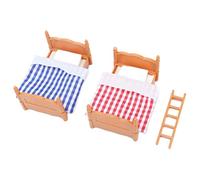 Stylebest Letto a Castello per Bambole con Scala, Squisito Letto Matrimoniale per Casa delle Bambole in Miniatura, Perfetto Come Regalo per Bambini, Design in Plastica (matrimoniale)