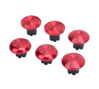 Stylebest Levette in Metallo per Controller Edge e Pro, Cappucci Joystick Intercambiabili per un Controllo Migliore, Set da 6 Pezzi in Colori Vivaci (Rossa)