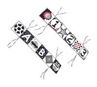 Stylebest Libro in Stoffa Morbido Libro Giocattolo Interattivo per Neonati e Bambini Piccoli Realizzato in Poliestere Senza BPA 31,9x5,9 Pollici (#2)