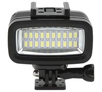 Stylebest Luce LED Subacquea con 20 LED Ad Alta luminosità (Nera) | Impermeabile IPX8, profondità 40m, batteria 1900mAh, compatibile con fotocamere , ideale per l\'uso subacqueo