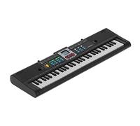 Stylebest Mini Pianoforte Elettrico a 61 Tasti, Giocattolo da Studio Multifunzionale Nero per Principianti con Microfono per L'apprendimento dei Bambini