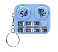 Stylebest Mini Portachiavi Lettore Dischi DJ con Luci Colorate per Intrattenimento Musicale Accessorio Portachiavi Portatile (Cielo blu)