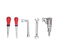 Stylebest Mini Set di Strumenti da Lavoro per Casa delle Bambole in Scala 1:12 con Design Realistico per Bambini Accessori per Utensili in Lega da 5 Pezzi