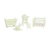 Stylebest Mobili in Miniatura per Culla per Casa delle Bambole Bellissimo Design e Decorazione Fai-da-te per la Scena della Casa delle Bambole in Scala 1:12, Betulla