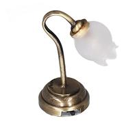 Stylebest Modello di Lampada da Tavolo per Casa delle Bambole in Scala 1:12 con Squisito Design Floreale per Decorazioni Romantiche, Illuminazione Soffusa Alimentata a Batteria, Struttura in Metallo