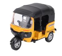 Stylebest Modello di Motocicletta a 3 Ruote in Lega Resistente con Suoni e Luci per Bambini, Ragazzi, Ragazze, Scala 1:14 (Giallo)