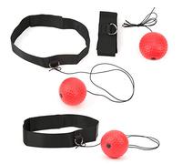 Stylebest Palla da Boxe Montata Sulla Testa, 3 Pezzi, Materiale PU Resistente per L'allenamento, Migliora la Coordinazione Occhio-mano per le Arti Marziali, Rosso, 140 G