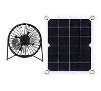 Stylebest Pannello Solare da 10 W con Ventola di Raffreddamento, Portatile e Impermeabile, Ventilazione Ad Energia Solare per Cuccia e Serra per Animali, Silicio Monocristallino, 220x190 Mm