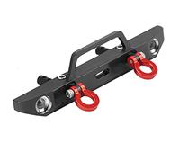 Stylebest Paraurti Anteriore in Lega di Alluminio per Auto RC 1/24 Robusto Ricambio per Axial SCX24 90081 Colore Metallo 58 X 17 X 15 Mm (Nera)