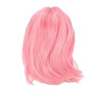 Stylebest Parrucca Corta Rosa con Frangia per L'uso Quotidiano e le Feste, Soffici Capelli Lisci per Donne Moderne, Fibra Ad Alta Temperatura, vestibilità Comoda