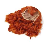 Stylebest Parrucca Parrucca Riccia Arancione con Frangia D'aria Soft Touch per Feste a Tema Concerti di Halloween