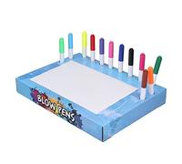 Stylebest Penne per Soffiaggio per Bambini, Pennarelli Educativi per Aerografo, per Scarabocchi Creativi e Dipinti Che Si Illuminano Al Buio, Confezione da 12 (Modello di dinosauro)