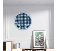 Stylebest Piatto Rotondo, Splendido Design a Pois Blu, Diametro 22 Cm, Stoviglie per Domestica, Ristorante, Hotel, Formato A5, in Resina MF (Blu a scacchi)